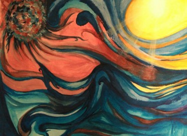 Pintura titulada "Creación noche-día" por Obeo, Obra de arte original, Acrílico