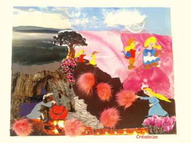 Collages intitolato "Chaudoudoux, tablea…" da Creasoize, Opera d'arte originale, Ritagli