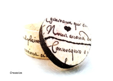 Design intitulée "boite à bijoux cœur…" par Creasoize, Œuvre d'art originale, Accessoires