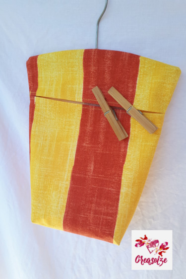 Textile Art με τίτλο "Sac pochon pince à…" από Creasoize, Αυθεντικά έργα τέχνης, Ύφασμα