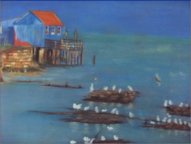 Peinture intitulée "Bretagne" par Annie Ducreux, Œuvre d'art originale, Huile