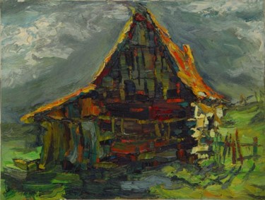 Painting titled "Old house" by Andrei Semyonov, Original Artwork
