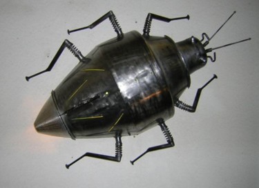 Sculpture titled "insecte lampe" by Pab, Original Artwork