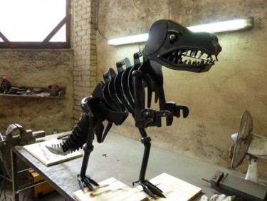 Sculpture intitulée "T REX" par Pab, Œuvre d'art originale