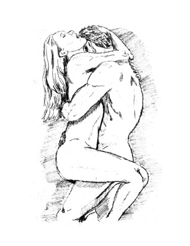 Drawing titled "man-and-woman.jpg" by Creations Of A.R.T., Original Artwork, Pencil