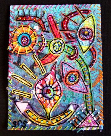 Collages titled "Octopus Garden 1" by Creative Chick, Original Artwork