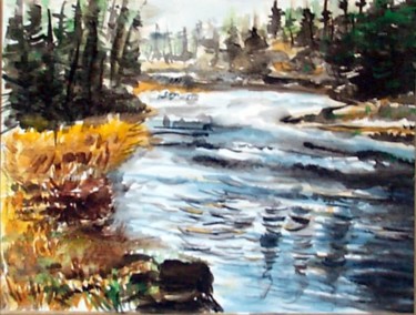 Painting titled "River" by David Quilliams, Original Artwork