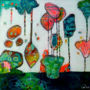 Pintura intitulada "Célébrer le vivant" por Valérie Dupont Roussel Atelier Creative , Obras de arte originais, Acrílico