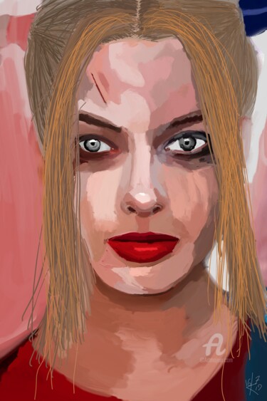 Arte digitale intitolato "Harley Quinn /Харли…" da Vladimir Kononenko, Opera d'arte originale, Pittura digitale