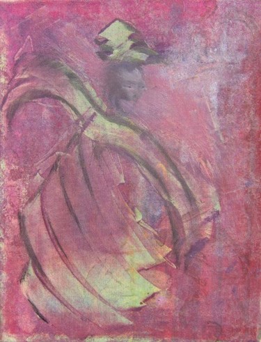 Painting titled "danseuse chinoise" by Solenne Roy, Original Artwork
