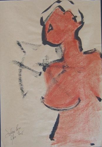 Peinture intitulée "la femme et l'enfant" par Solenne Roy, Œuvre d'art originale