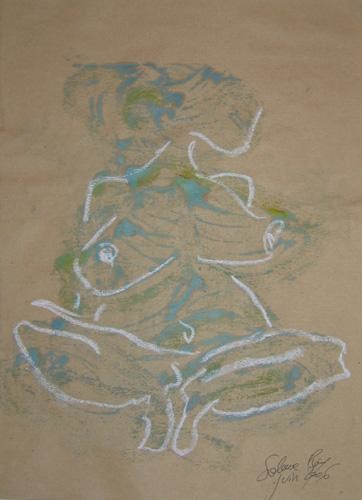 Peinture intitulée "nue" par Solenne Roy, Œuvre d'art originale