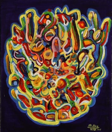 Peinture intitulée "Danse des couleurs" par Brinda Buljore, Œuvre d'art originale