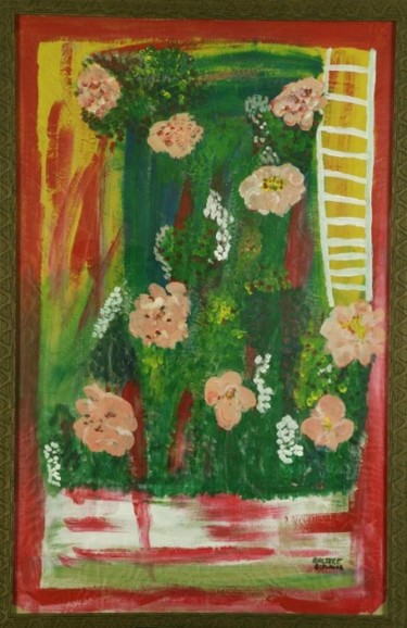 Peinture intitulée "Les cerisiers" par Brinda Buljore, Œuvre d'art originale