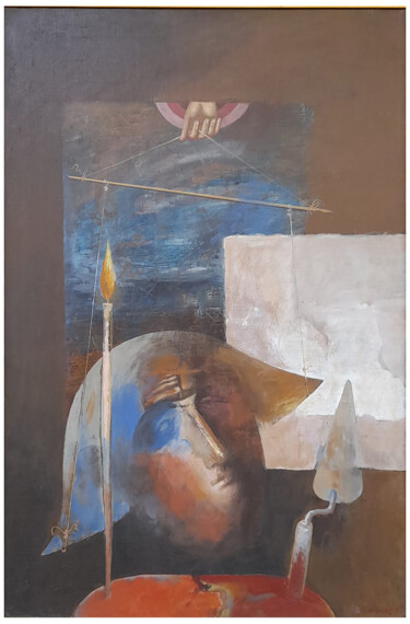 Malerei mit dem Titel "Zugravul" von Dorin, Original-Kunstwerk, Öl
