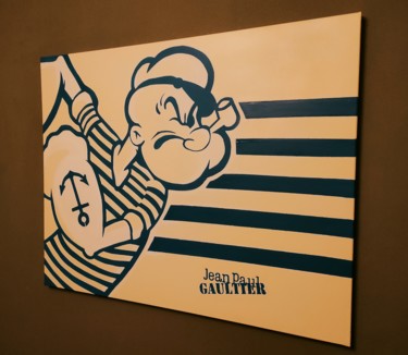 Peinture intitulée "JPG Popeye" par Yam, Œuvre d'art originale, Acrylique Monté sur Châssis en bois