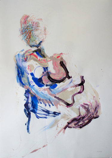 Peinture intitulée "Mains croisées" par Cressanne, Œuvre d'art originale, Acrylique
