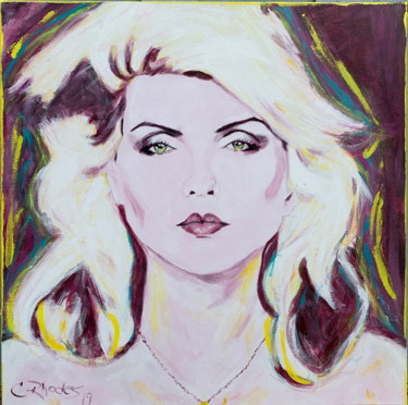 Painting titled "Debbie Harry of Blo…" by Corbyn Rhodes, Original Artwork, Acrylic