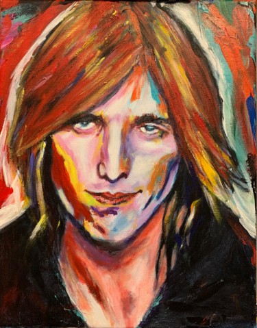 Pintura intitulada "Tom Petty" por Corbyn Rhodes, Obras de arte originais, Acrílico