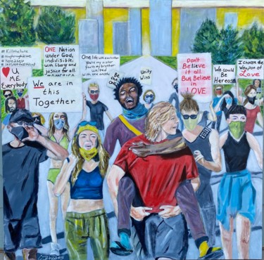 Pintura titulada "One" por Corbyn Rhodes, Obra de arte original, Acrílico