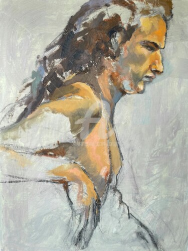 Painting titled "Man mano" by Cristina Gondolo, Original Artwork, Oil
