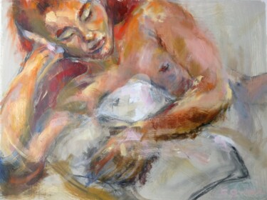 Painting titled "Je viens de me reve…" by Cristina Gondolo, Original Artwork, Oil