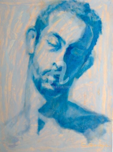 Peinture intitulée "Got the Blues" par Cristina Gondolo, Œuvre d'art originale, Huile