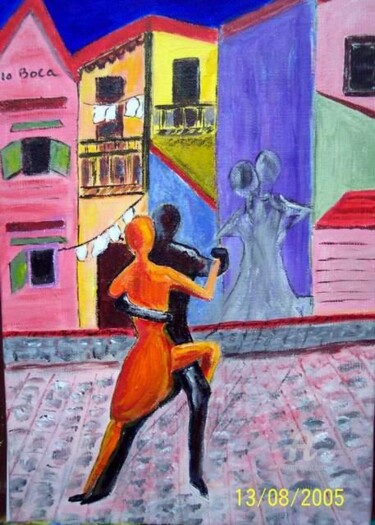 绘画 标题为“59 - La Boca tango” 由Crilamb, 原创艺术品