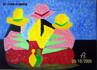 Peinture intitulée "66 - reverie en équ…" par Crilamb, Œuvre d'art originale