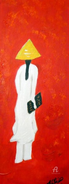 Картина под названием "139-3 -  étudiante…" - Crilamb, Подлинное произведение искусства