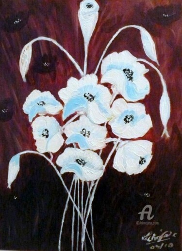 Peinture intitulée "237- bouquet chocol…" par Crilamb, Œuvre d'art originale