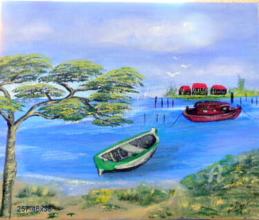 Pintura titulada "256- le bassin" por Crilamb, Obra de arte original