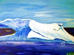 Peinture intitulée "33- iceberg" par Crilamb, Œuvre d'art originale