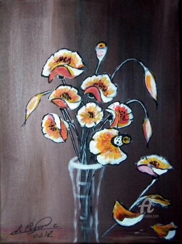 Peinture intitulée "320- bouquet d'été…" par Crilamb, Œuvre d'art originale