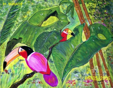 Painting titled "91- Manaos" by Crilamb, Original Artwork