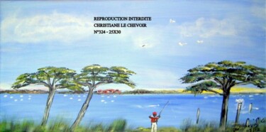 Painting titled "324- petit pêcheur…" by Crilamb, Original Artwork