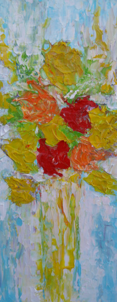 Painting titled "Multicolor Perfume" by Crina Iancau, Original Artwork, Oil