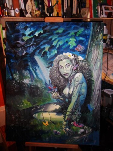 Painting titled "Avatar" by Criquet, Original Artwork