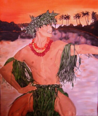 Painting titled "Le tahitien" by Criquet, Original Artwork