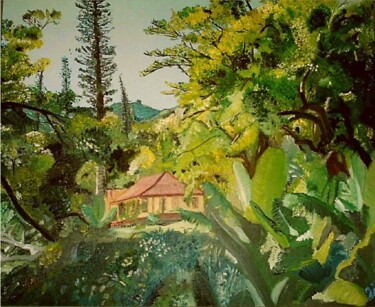 Pintura intitulada "Paysage de brousse" por Criquet, Obras de arte originais