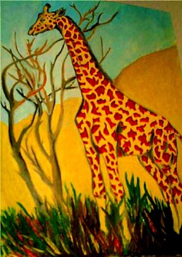 Peinture intitulée "La Girafe" par Criquet, Œuvre d'art originale