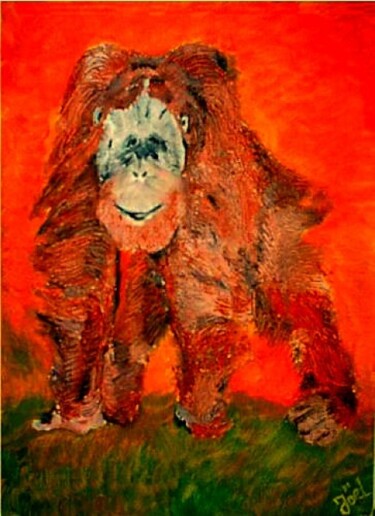 Painting titled "Le Gorille" by Criquet, Original Artwork