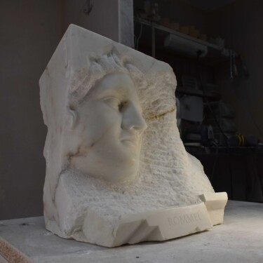 Sculpture titled "Apolo" by Rommel Cristina, Original Artwork, Stone