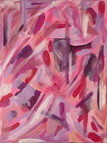 Painting titled "PINK IN MY HEAD" by Cris Cosin, Original Artwork, Acrylic