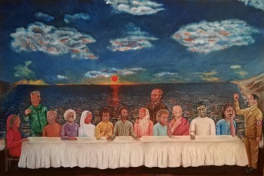 Pintura titulada "The very last suppe…" por Kiko Cristoni, Obra de arte original, Oleo