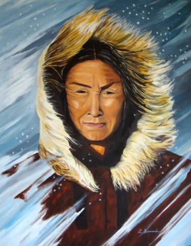 Painting titled "Grand Nord" by Christiane Barnaud, Original Artwork