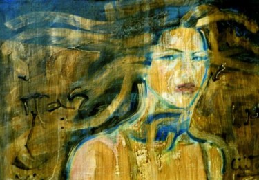 Pintura titulada "Mar en oro" por Criscecchini, Obra de arte original, Oleo