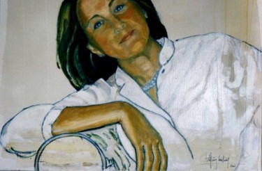 Pintura titulada "Maria se relaja" por Criscecchini, Obra de arte original, Oleo