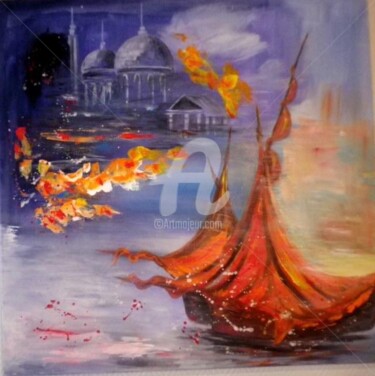 Painting titled "venise" by Criscol, Original Artwork