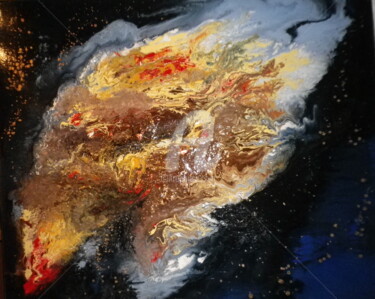 Peinture intitulée "v203-meteorite-laqu…" par Criscol, Œuvre d'art originale
